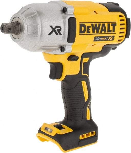 DeWALT - 1/2" Drive 20 Volt Mid-Handle Cordless Impact Wrench & Ratchet - 1,900 RPM, 0 to 2,400 BPM, 700 Ft/Lb Torque, Lithium-Ion Batteries Not Included - Exact Tool & Supply