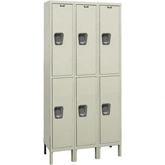 Hallowell - 6 Door, 2 Tier, Premium Wardrobe Lockers - Exact Tool & Supply