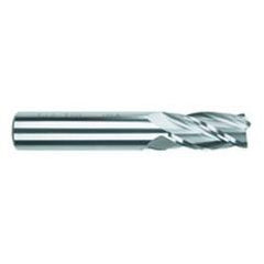 1 Dia. x 4 Overall Length 4-Flute .020 C/R Solid Carbide SE End Mill-Round Shank-Center Cut-TiAlN - Exact Tool & Supply