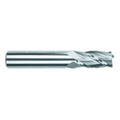 1/2 Dia. x 3 Overall Length 4-Flute .030 C/R Solid Carbide SE End Mill-Round Shank-Center Cut-Uncoated - Exact Tool & Supply