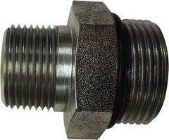 Parker - 1-7/8 - 12 x 1-1/2 Male Thread, Stainless Steel Industrial Pipe Hex Nipple - Male SAE-ORB x Male NPTF, 3,000 psi - Exact Tool & Supply