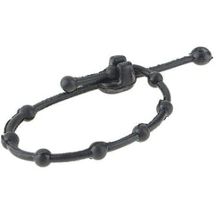 Interstate - 8" Long Black Rubber Standard Cable Tie - 10 Lb Tensile Strength, 2" Max Bundle Diam - Exact Tool & Supply