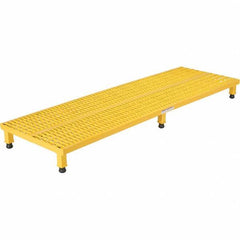 Vestil - 5" High x 24" Wide x 72" Deep, Yellow Step Stand - Steel, 500 Lb Capacity - Exact Tool & Supply