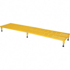 Vestil - 5" High x 24" Wide x 96" Deep, Yellow Step Stand - Steel, 500 Lb Capacity - Exact Tool & Supply