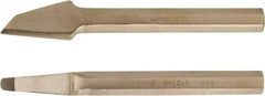 Ampco - 8" OAL x 3/8" Blade Width Nonsparking Groove Chisel - 3/8" Tip - Exact Tool & Supply