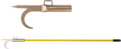 Ampco - 3 Lb Head Pike Pole with Hook - 96" OAL, 81" Long Handle, Fiberglass Straight Handle, 15" Long Head - Exact Tool & Supply