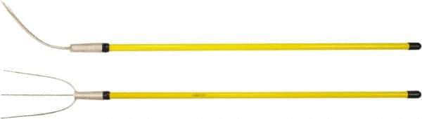Ampco - Hay Fork with 54" Straight Fiberglass Handle - 7" Blade Width, 3 Tines, 11-1/2" Tine Length - Exact Tool & Supply