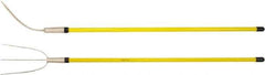 Ampco - Hay Fork with 54" Straight Fiberglass Handle - 7" Blade Width, 3 Tines, 11-1/2" Tine Length - Exact Tool & Supply