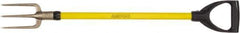 Ampco - Guncotton Fork with 29" Straight Fiberglass Handle - 6" Blade Width, 3 Tines, 9-1/2" Tine Length - Exact Tool & Supply