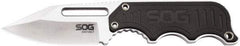 SOG Specialty Knives - 2-19/64" Long Blade, 5Cr15MoV Stainless Steel, Fine Edge, Fixed Blade Knife - 5.9" OAL, Includes Hard Molded Nylon Sheath - Exact Tool & Supply