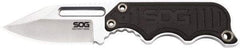 SOG Specialty Knives - 1-29/32" Long Blade, 5Cr15MoV Stainless Steel, Fine Edge, Fixed Blade Knife - 4.8" OAL, Includes Hard Molded Nylon Sheath - Exact Tool & Supply