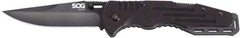 SOG Specialty Knives - 3-5/8" Blade, 8-1/4" OAL, Straight Clip Point Folding Knife - 4-5/8" Closed Length, G-10, 1 Blade, 1 Edge - Exact Tool & Supply