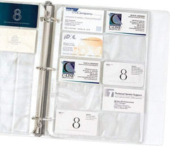 C-LINE - 10 Piece Clear Business Card/ID Protectors - 11-1/4" High x 8-1/8" Wide - Exact Tool & Supply