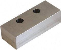 5th Axis - 5" Wide x 1" High x 1.92" Thick, Flat/No Step Vise Jaw - Soft, Steel, Manual Jaw, Compatible with V552M/V562M Vises - Exact Tool & Supply
