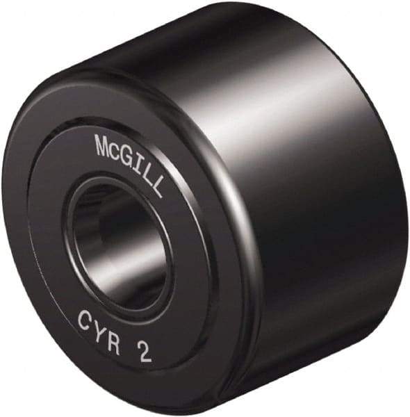 McGill - 5/16" Bore, 1" Roller Diam x 5/8" Roller Width, Steel Yoke Cam Follower - 2,225 Lb Dynamic Load Capacity, 11/16" Overall Width - Exact Tool & Supply