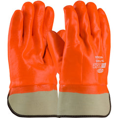‎58-7305 Coated Supported Gloves - Supported PVC - Foam Lined - HV Orange - Smooth - SC - Exact Tool & Supply