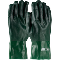 ‎58-8025DD Coated Supported Gloves - ProCoat - Supported PVC - Jersey Lined - Green - Rough Acid Fnsh - 12 Inch - Exact Tool & Supply
