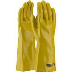 ‎58-8040Y Coated Supported Gloves - ProCoat - Supported PVC - Jersey Lined - Yellow - Smooth Finish - 14 Inch - Exact Tool & Supply