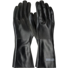 ‎58-8240DD Coated Supported Gloves - ProCoat - Supported PVC - Jersey Lined - Black - Sandy Finish - 14 Inch - Exact Tool & Supply