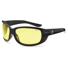 ERDA Yellow Lens Black Safety Glasses - Exact Tool & Supply