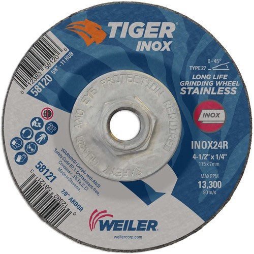 ‎4-1/2X1/4 TIGER INOX TYPE 27 - Exact Tool & Supply