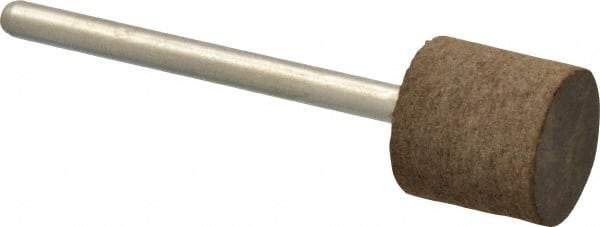 Grier Abrasives - 1/2" Max Diam x 1/2" Thick, Cylinder W185, Rubberized Point - Medium Grade, Aluminum Oxide, Mounted - Exact Tool & Supply