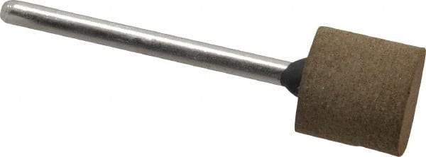 Grier Abrasives - 1/2" Max Diam x 1/2" Thick, Cylinder W185, Rubberized Point - Fine Grade, Aluminum Oxide, Mounted - Exact Tool & Supply
