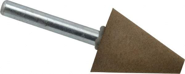 Grier Abrasives - 1" Max Diam x 2-1/4" Long, Cone A2, Rubberized Point - Medium Grade, Aluminum Oxide, Mounted - Exact Tool & Supply