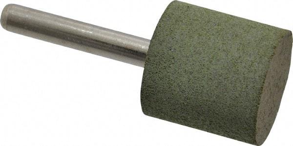 Grier Abrasives - 1" Max Diam x 2-1/2" Long, Cylinder W220, Rubberized Point - Coarse Grade, Aluminum Oxide, Mounted - Exact Tool & Supply