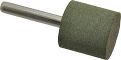 Grier Abrasives - 1" Max Diam x 2-1/2" Long, Cylinder W220, Rubberized Point - Coarse Grade, Aluminum Oxide, Mounted - Exact Tool & Supply