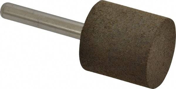 Grier Abrasives - 1" Max Diam x 2-1/2" Long, Cylinder W220, Rubberized Point - Coarse Grade, Aluminum Oxide, Mounted - Exact Tool & Supply