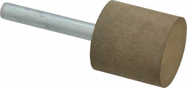 Grier Abrasives - 1" Max Diam x 2-1/2" Long, Cylinder W220, Rubberized Point - Medium Grade, Aluminum Oxide, Mounted - Exact Tool & Supply