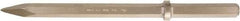 Ampco - 22" OAL, 3/4" Shank Diam, Point Chisel - Round Drive, Hex Shank - Exact Tool & Supply