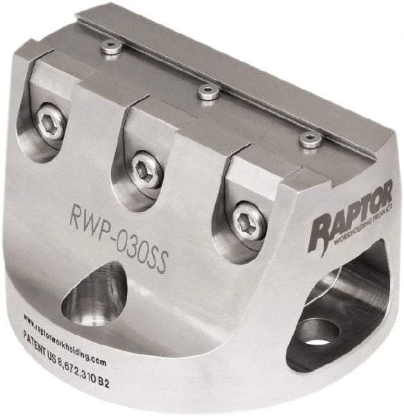 Raptor Workholding - 3/4" Jaw Width, 3" High Dovetail Vise - For Use with 4 & 5 Axis Workholding Systems - Exact Tool & Supply