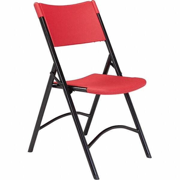 National Public Seating - Folding Chairs Pad Type: Folding Chair w/Plastic Seat & Back Material: Plastic/Steel - Exact Tool & Supply