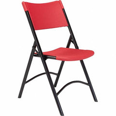 National Public Seating - Folding Chairs Pad Type: Folding Chair w/Plastic Seat & Back Material: Plastic/Steel - Exact Tool & Supply
