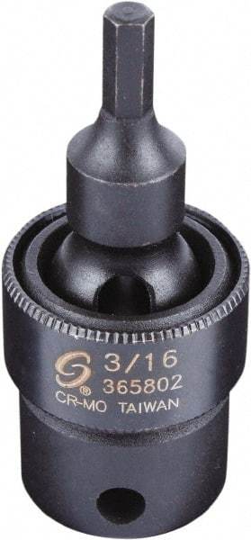 Sunex Tools - 3/8" Drive, 3/16" Impact Hex Bit Socket - Exact Tool & Supply