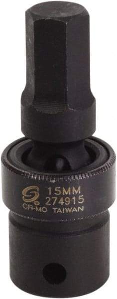 Sunex Tools - 1/2" Drive, 15mm Impact Hex Bit Socket - Exact Tool & Supply