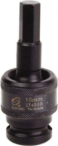 Sunex Tools - 1/2" Drive, 10mm Impact Hex Bit Socket - Exact Tool & Supply