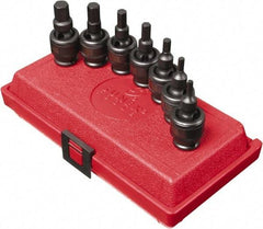 Sunex Tools - 7 Piece 3/8" Drive Metric Impact Hex Bit Socket Set - 4 to 12mm Hex - Exact Tool & Supply