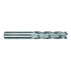 3/8 Dia. x 2-1/2 Overall Length 4-Flute Square End Solid Carbide SE End Mill-Round Shank-Center Cut-TiN - Exact Tool & Supply