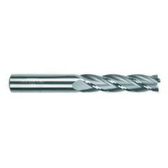 3/8 Dia. x 2-1/2 Overall Length 4-Flute Square End Solid Carbide SE End Mill-Round Shank-Center Cut-TiN - Exact Tool & Supply