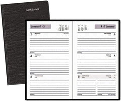 DayMinder - 52 Sheet, 3-1/2 x 6-3/16", Weekly Planner - Black - Exact Tool & Supply