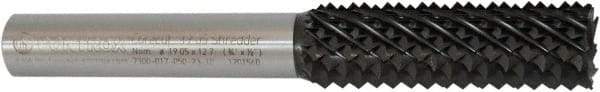 Controx - 17mm Diam, 2" LOC, Plain End, Powdered Metal Diamond Pattern Router Bit - Right Hand Cut, 4-1/2" OAL - Exact Tool & Supply
