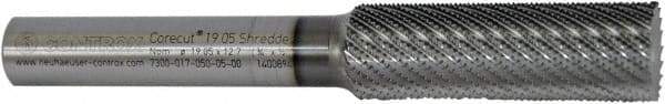 Controx - 17mm Diam, 2" LOC, Plain End, Powdered Metal Diamond Pattern Router Bit - Right Hand Cut, 4-1/2" OAL - Exact Tool & Supply