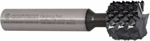 Controx - 13/16" Diam, 0.2" LOC, Square End, Powdered Metal Diamond Pattern Router Bit - Right Hand Cut, 2-45/64" OAL - Exact Tool & Supply