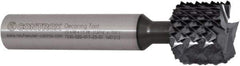 Controx - 1/2" Diam, 0.2" LOC, Square End, Solid Carbide Diamond Pattern Router Bit - Right Hand Cut, 2-45/64" OAL - Exact Tool & Supply