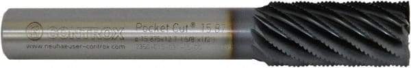 Controx - 5/8" Diam, 1-1/4" LOC, Square End, Powdered Metal Diamond Pattern Router Bit - Right Hand Cut, 3-3/4" OAL - Exact Tool & Supply