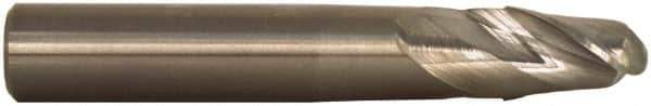 M.A. Ford - 1" Diam, 1-1/2" LOC, 2 Flute Solid Carbide Ball End Mill - Single End, 4" OAL, 1" Shank Diam, Spiral Flute - Exact Tool & Supply