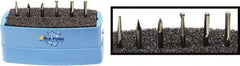 M.A. Ford - 6 Piece, 3mm Shank Burr Set - Solid Carbide, Multiple Head Shapes, 3° Included Angle - Exact Tool & Supply